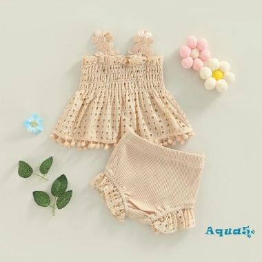 Bộ Áo Tank Top + Quần Sooc Màu Trơn Co Giãn Thời Trang Mùa Hè Bé Gái Giá Ưu Đãi