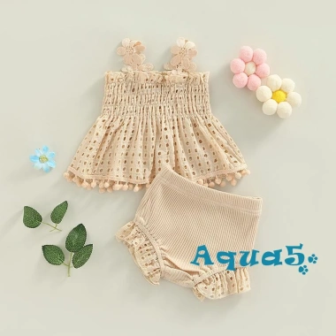 Bộ Áo Tank Top + Quần Sooc Màu Trơn Co Giãn Thời Trang Mùa Hè Bé Gái Giá Ưu Đãi