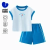 Bộ áo thun minibala ngắn tay bé mùa hè sọc Unisex, Quần short mới, mát mẻ, giá 474k