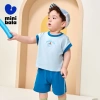 Bộ áo thun minibala ngắn tay bé mùa hè sọc Unisex, Quần short mới, mát mẻ, giá 474k 2