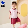 Bộ áo thun minibala ngắn tay bé mùa hè sọc Unisex, Quần short mới, mát mẻ, giá 474k 6
