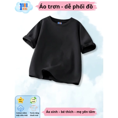 Bộ áo thun & quần thun cotton mềm mại co giãn 4 chiều cho bé trai, bé gái - Hàng trơn, 84.000₫