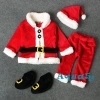 Bộ áo thun tay dài cổ tròn, quần dài, mũ, giày ông già Noel cho bé - Đáng yêu