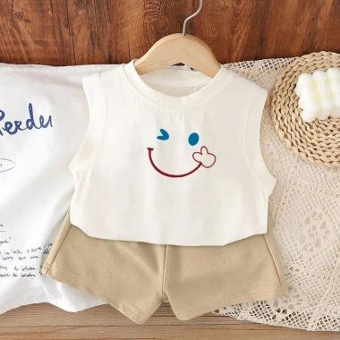 Bộ áo vest không tay mùa hè bé trai + quần lụa băng 2 trang phục - Giá chỉ 138k