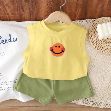 Bộ áo vest không tay mùa hè bé trai + quần lụa băng 2 trang phục - Giá chỉ 138k