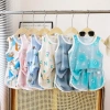 Bộ áo vest trẻ em không tay Cami bé gái và quần short lưới mỏng bé trai hoạt hình homewear giảm giá 20% 3
