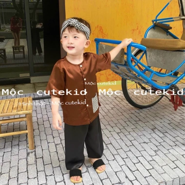 Bộ bà ba truyền thống 7-42KG bé - Khăn mua riêng, 99k, thích hợp Lễ Tết, Trung Thu 8