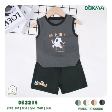 Bộ Ba Lỗ Bé Trai 8-14kg Thoáng Mát Ngộ Nghĩnh Dokma DB2.214-DB3.018 119k 2