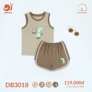 Bộ Ba Lỗ Bé Trai 8-14kg Thoáng Mát Ngộ Nghĩnh Dokma DB2.214-DB3.018 119k 7