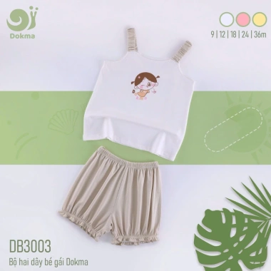 Bộ Ba Lỗ Bé Trai Bé Gái Đáng Yêu, Thoáng Mát Dokma DMB508 DB2.087 DB1.479 DB2.121 - 135k
