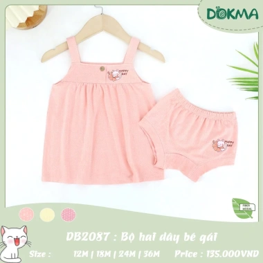 Bộ Ba Lỗ Bé Trai Bé Gái Đáng Yêu, Thoáng Mát Dokma DMB508 DB2.087 DB1.479 DB2.121 - 135k