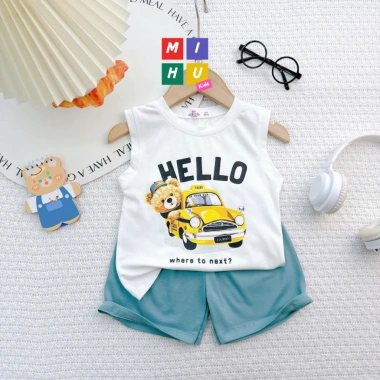 Bộ ba lỗ bé trai cotton cao cấp in hình cartoon dễ thương - Giá chỉ 77.000₫ 7