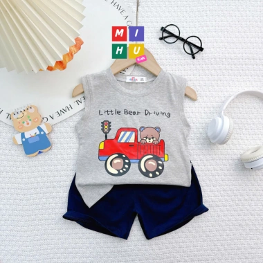 Bộ ba lỗ bé trai cotton cao cấp in hình cartoon dễ thương - Giá chỉ 77.000₫ 8