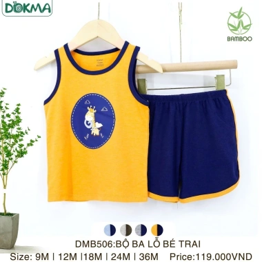 Bộ Ba Lỗ Dokma 8-13kg Nhiều Hình Ngộ Nghĩnh - Mã JB019 JB368 DMB506 DB2.040 DB2.121 DB2.915 Giá 119k