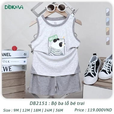 Bộ Ba Lỗ Judoby Mềm Mại Thoáng Mát 8-13kg 6-36M - JB368 DB2.151 DB2.100 JB426, chỉ 119.000 VND 3