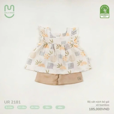 Bộ ba lỗ sát nách sợi tre mềm mại cho bé 6-48 tháng 6,5-20kg UR2.170 giảm giá