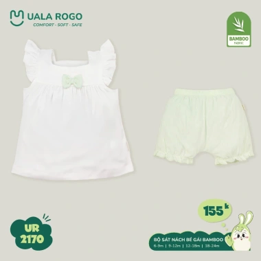 Bộ ba lỗ sát nách sợi tre mềm mại cho bé 6-48 tháng 6,5-20kg UR2.170 giảm giá