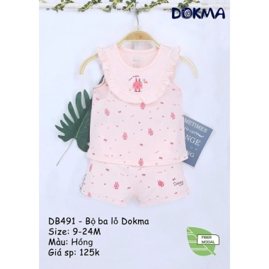 Bộ Ba Lỗ Sát Nách Thoáng Mát Dokma DB491 (8-13kg) - Giá ưu đãi 125k, giảm từ 157.5k