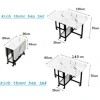 Bộ bàn ăn gấp gọn thông minh khung thép hộp sơn tĩnh điện 1,2mm, mặt gỗ giả đá 17mm - Đầy đủ lắp đặt, chỉ 2,75 triệu 2