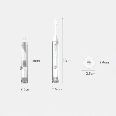 Bộ bàn chải đánh răng du lịch BENJMOORE 3 trong 1 gập, hộp kem di động cắm trại