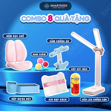 Bộ Bàn Học Thông Minh H75 PLUS - Nâng Hạ Tay Quay, Ghế Xoay 360°, Mặt Bàn Nghiêng 60°, Size 80cm + Quà tặng 1,450,000₫ 2