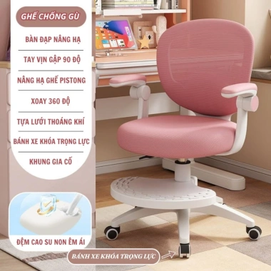 Bộ Bàn Học Thông Minh H75 PLUS - Nâng Hạ Tay Quay, Ghế Xoay 360°, Mặt Bàn Nghiêng 60°, Size 80cm + Quà tặng 1,450,000₫ 9