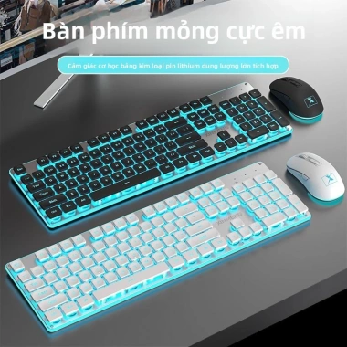 Bộ bàn phím Bluetooth không dây và chuột không dây, im lặng, nhẹ, cho PC và laptop - Giá 383.081 VND