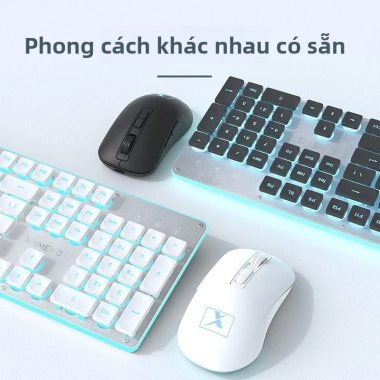 Bộ bàn phím Bluetooth không dây và chuột không dây, im lặng, nhẹ, cho PC và laptop - Giá 383.081 VND