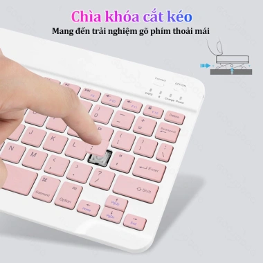 Bộ bàn phím & chuột Bluetooth 10 inch gọn nhẹ, phù hợp tablet & điện thoại - 126.788₫ 6