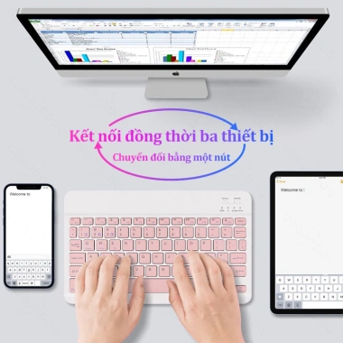 Bộ Bàn Phím Chuột Bluetooth 10 inch Siêu Mỏng Đa Màu, Tương Thích Điện Thoại, PC - Giá 126.787₫