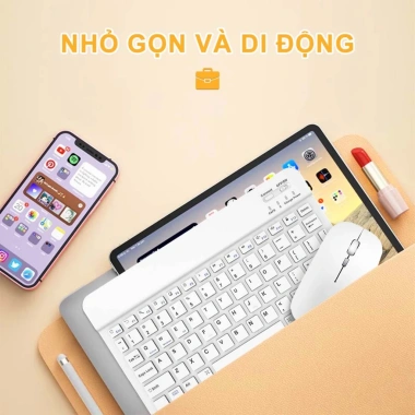 Bộ bàn phím và chuột Bluetooth 10 inch gọn nhẹ, tương thích tablet, giá 55.000₫ 3