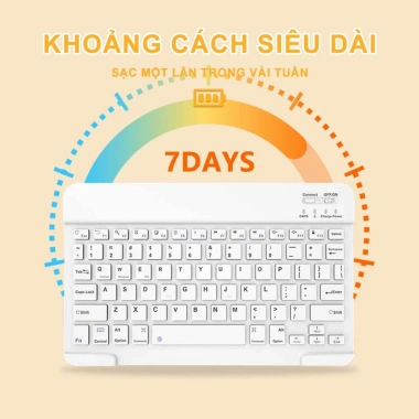 Bộ bàn phím và chuột Bluetooth 10 inch gọn nhẹ, tương thích tablet, giá 55.000₫ 7