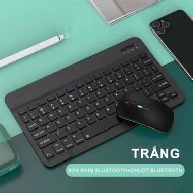 Bộ bàn phím và chuột Bluetooth 10 inch gọn nhẹ, tương thích tablet, giá 55.000₫ 10