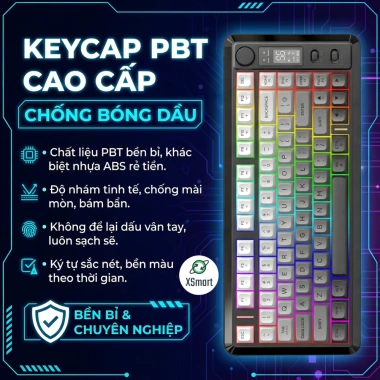 Bộ Bàn Phím và Chuột Không Dây Bluetooth M75 LED, Màn Hình, Pin Sạc, Keycap PBT cho PC, Laptop, ĐT - 469k 3