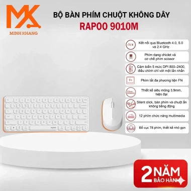 Bộ Bàn Phím và Chuột Không Dây Rapoo 8.000GT/9.010M - Kết Nối 2.4GHz Bluetooth, Gõ Êm, Giá 429.000đ 8