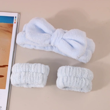 Bộ băng đô JULYHOMEWEAR 3 món cho đầu tay, kèm bông rửa mặt tẩy trang, makeup - 69.000₫ 5