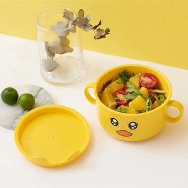 Bộ Bát Ăn 5 Món Vịt Vàng Kute cho Bé - Khay, Bát, Cốc, Thìa, Dĩa - Giá 72.900₫