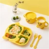 Bộ Bát Ăn 5 Món Vịt Vàng Kute cho Bé - Khay, Bát, Cốc, Thìa, Dĩa - Giá 72.900₫ 5