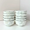 Bộ bát ăn cơm kim cương hoa cúc gốm sứ, chén dĩa trắng – giá chỉ 150.000₫ 3