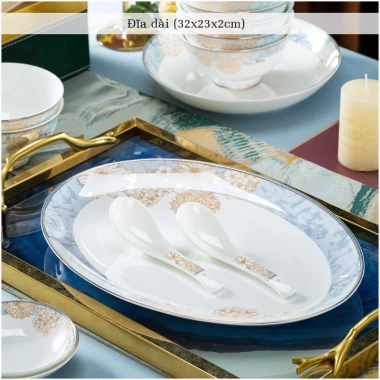 Bộ bát ăn cơm Sứ Xương Giang Tây 70 chi tiết - Cao cấp, giá ưu đãi 3.4tr