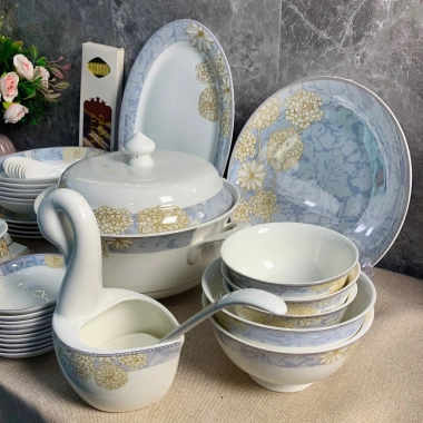 Bộ bát ăn cơm Sứ Xương Giang Tây 70 chi tiết - Cao cấp, giá ưu đãi 3.4tr