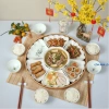 Bộ bát cúng gia tiên gốm sứ Bát Tràng 45-55cm - Hoa mặt trời, thờ cúng, giảm giá 299.000₫ 2