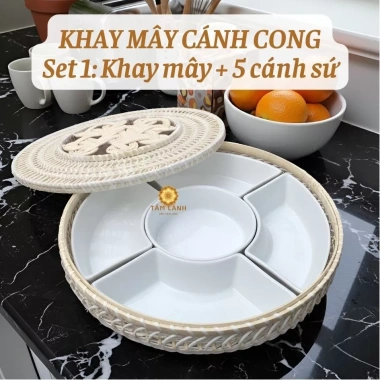 Bộ bát cúng gia tiên gốm sứ Bát Tràng cánh cong Đĩa thờ cúng, thắp hương 460k 8