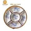 Bộ bát cúng gia tiên gốm sứ Bát Tràng cánh cong Đĩa thờ cúng, thắp hương 460k 10