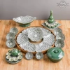 Bộ bát cúng gia tiên gốm sứ Bát Tràng - Đĩa hoa mặt trời sang trọng, thờ cúng và thắp hương, giảm còn 900k 2