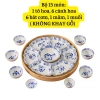 Bộ bát cúng gia tiên gốm sứ Bát Tràng - hoa mặt trời, Sen Cạnh Xanh, bát đĩa thờ cúng, thắp hương, giảm giá 399.000đ 2
