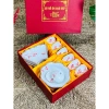 Bộ bát ddiax mặt trời thờ cúng, vẽ hoa hồng đỏ, xếp tròn 45cm sứ Bát Tràng 199k 3