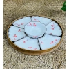 Bộ bát ddiax mặt trời thờ cúng, vẽ hoa hồng đỏ, xếp tròn 45cm sứ Bát Tràng 199k 5