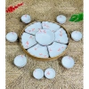 Bộ bát ddiax mặt trời thờ cúng, vẽ hoa hồng đỏ, xếp tròn 45cm sứ Bát Tràng 199k 6