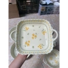Bộ bát đĩa ăn cơm HOA CÚC VÀNG gốm sứ mai vàng - Vintage, giảm giá 17.000đ 8